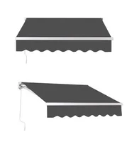 Gelenkarmmarkise Sonnenschutz aus Aluminium - Anthrazit