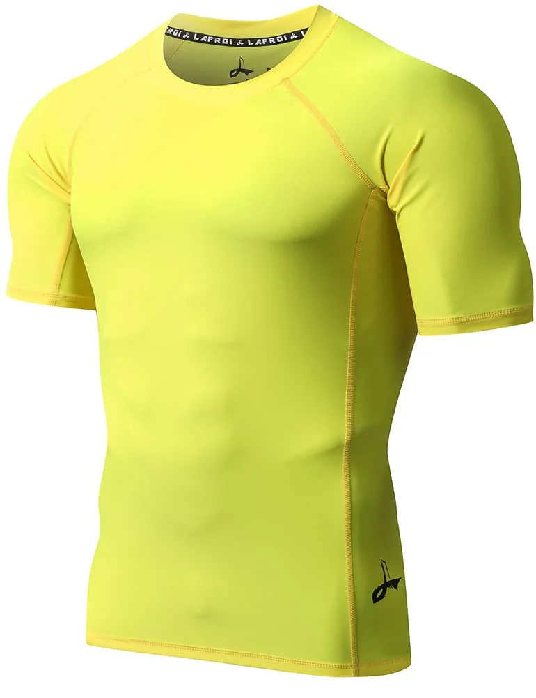 LAFROI Herren-Rashguard mit kurzen Ärmeln, LSF 50+, Basisschicht, Kompressionshirt