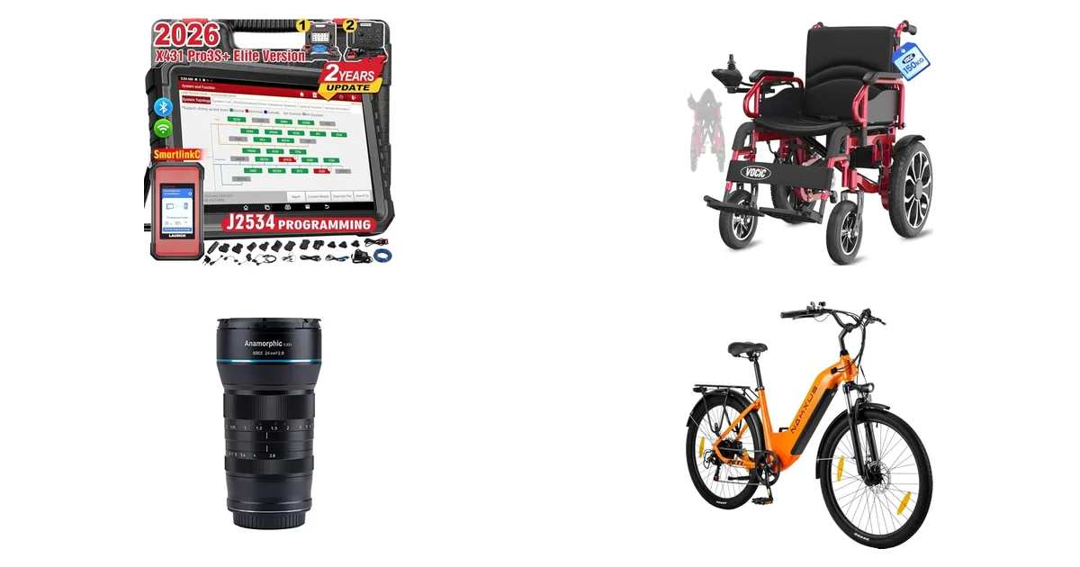 Neu heute: LAUNCH X431 PRO3S+ Elite und VOCIC V56 Elektrischer Rollstuhl bis 150kg am