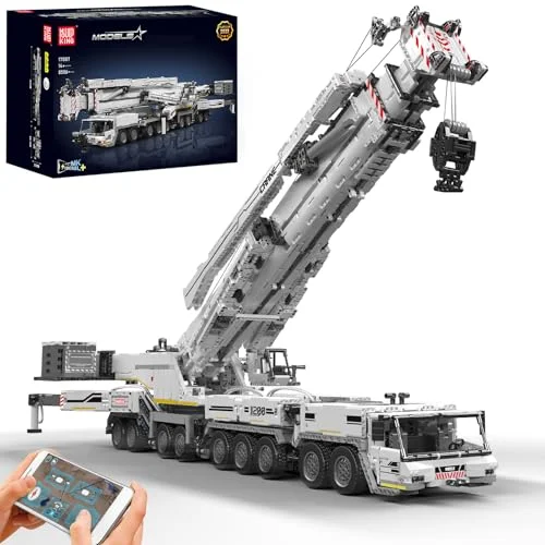 Mould King Technik Kran für Liebherr LTM 11200 Raupenkran, Technologie Groß Ferngesteuert LKW-Kran Baufahrzeug Modellbauklötze Geschenk zu Weihnachten