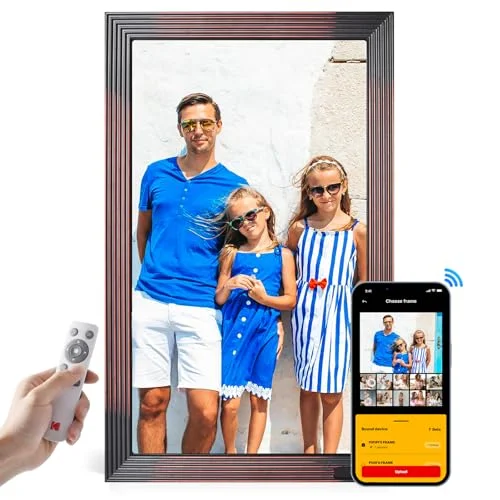 KODAK Digitaler Bilderrahmen 10 Zoll, Digitale Bilderrahmen No Wlan mit Fernbedienung, Elektronischer Bilderrahmen mit 1280*800 IPS-Bildschirm, Bilder/Videos/Musikplayer, Unterstützt Uhr/USB/SD-Karte