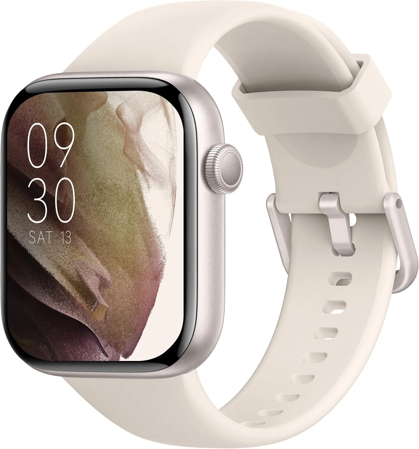 Smartwatch Damen Herren, 1,85" HD Touch Fitnessuhr mit Telefonfunktion, 140+Sportmodi Smart Watch Fitness Tracker mit Pulsmesser Schlafmonitor Schrittzähler, IP68 Wasserdicht Sportuhr iOS Starlight