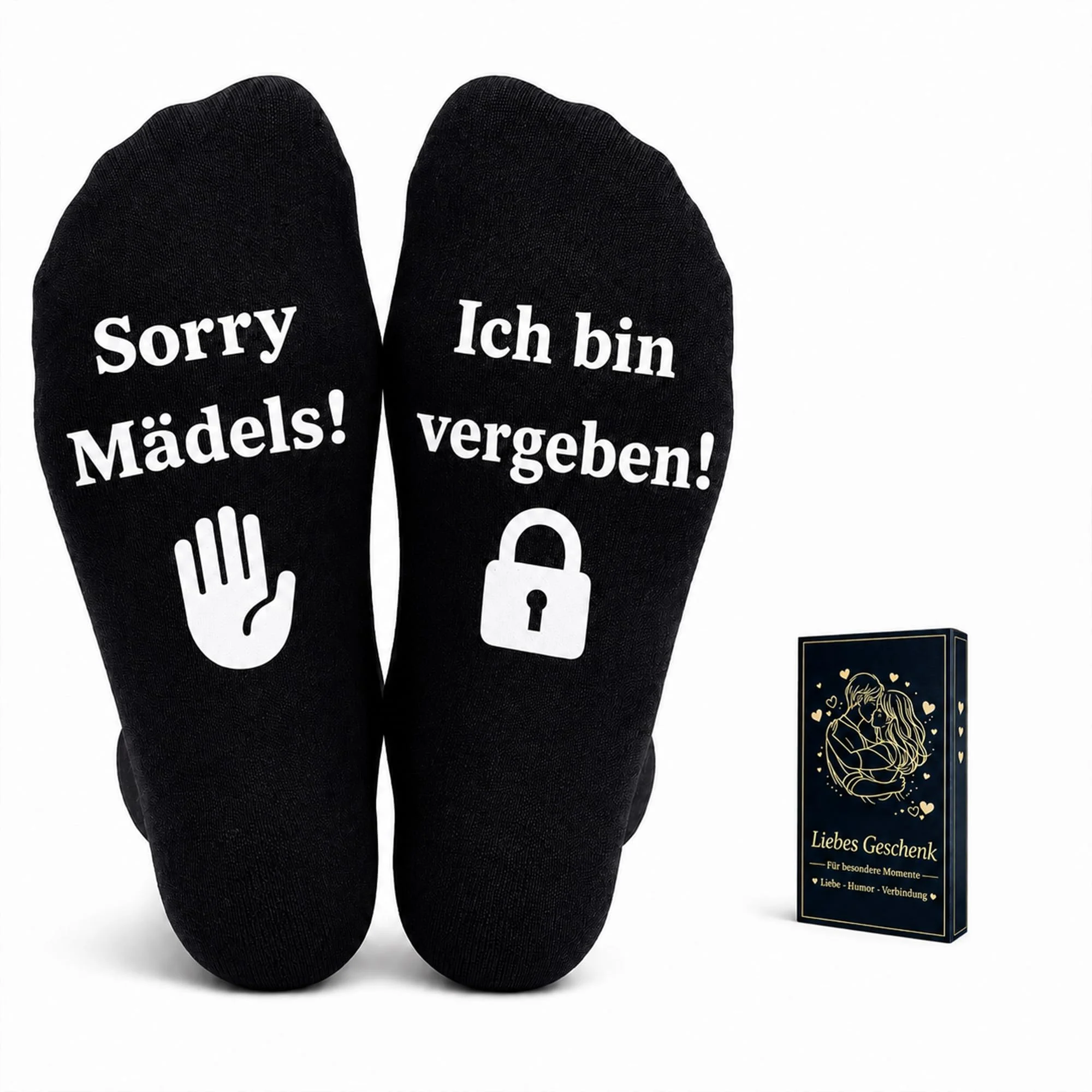 QMofeixiaodianQ Lustige Anti-Rutsch Socken mit Spruch – Geschenk für Männer & Paare zum Hochzeitstag oder Geburtstag