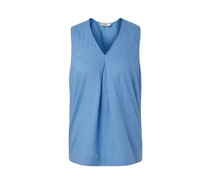 Ärmellose Leinenbluse, hellblau