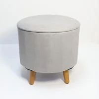 Sitzhocker mit Stauraum, ca. 40 x 40 x 40 cm – Grau