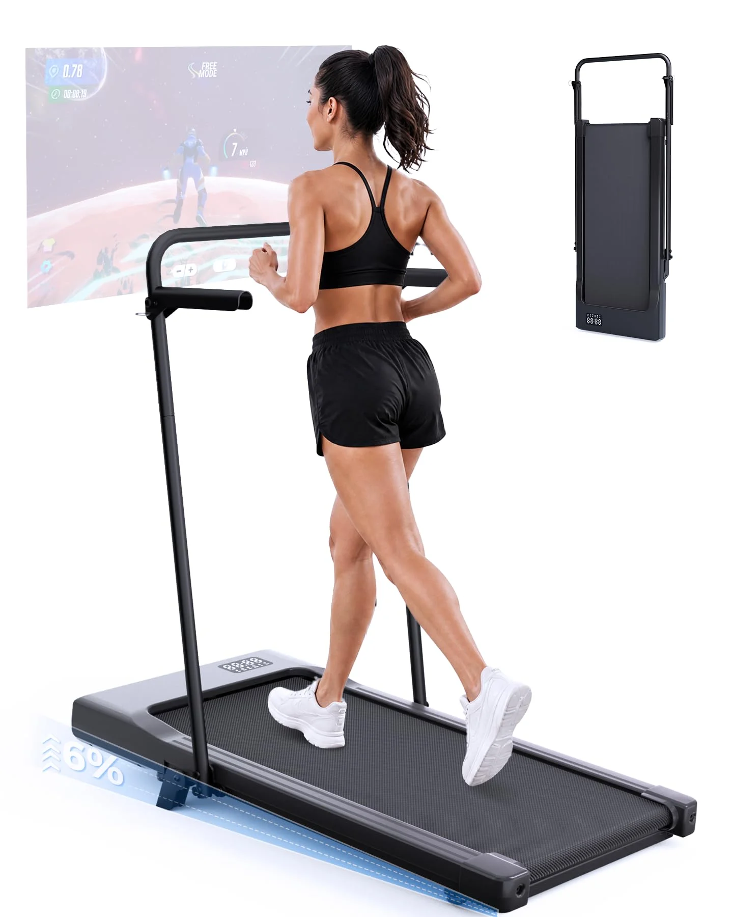 Copant Walking Pad mit Steigung 6%, Laufband für Zuhause mit Smart App