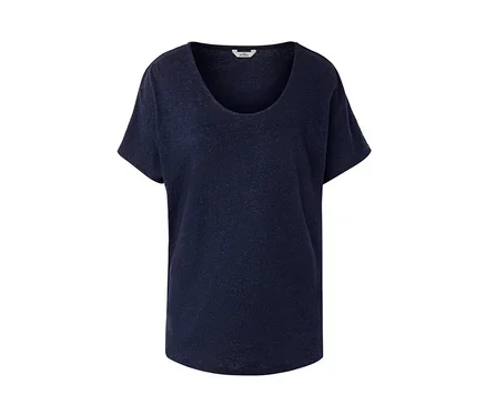 Shirt aus Leinenmix, navy