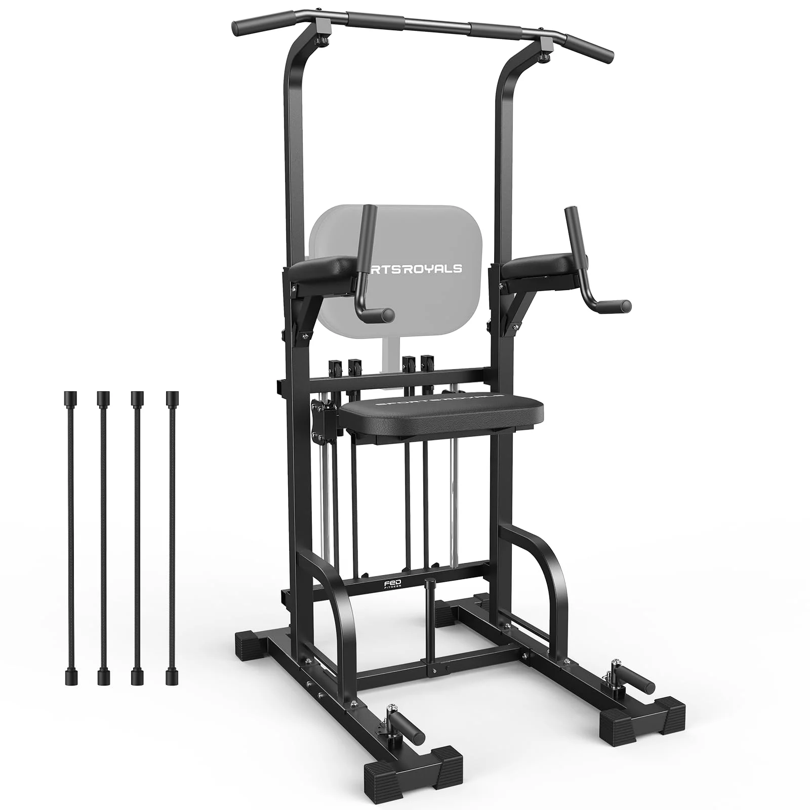 Sportsroyals Power Tower, Dip-Station, Klimmzugstange für das Krafttrainingsgerät im Heim-Fitnessstudio, 204 kg