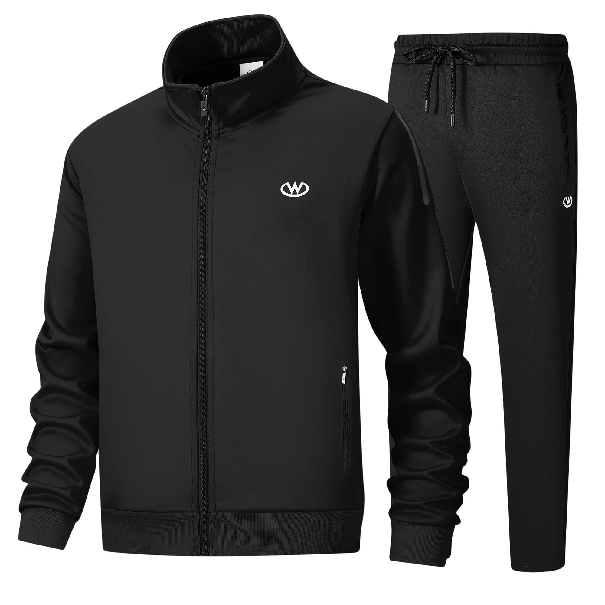 wiebdncj Casual Trainingsanzüge Langarm Jogging Anzüge Sweatsuit Sets Trainingsjacken und Hosen 2 Stück Outfit