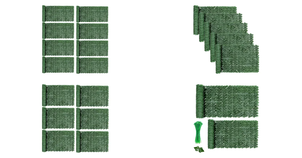 Küstenfreundlicher Sichtschutz aus Künstlichem Efeu 1m x 3m bei Amazon am 01.08.2026