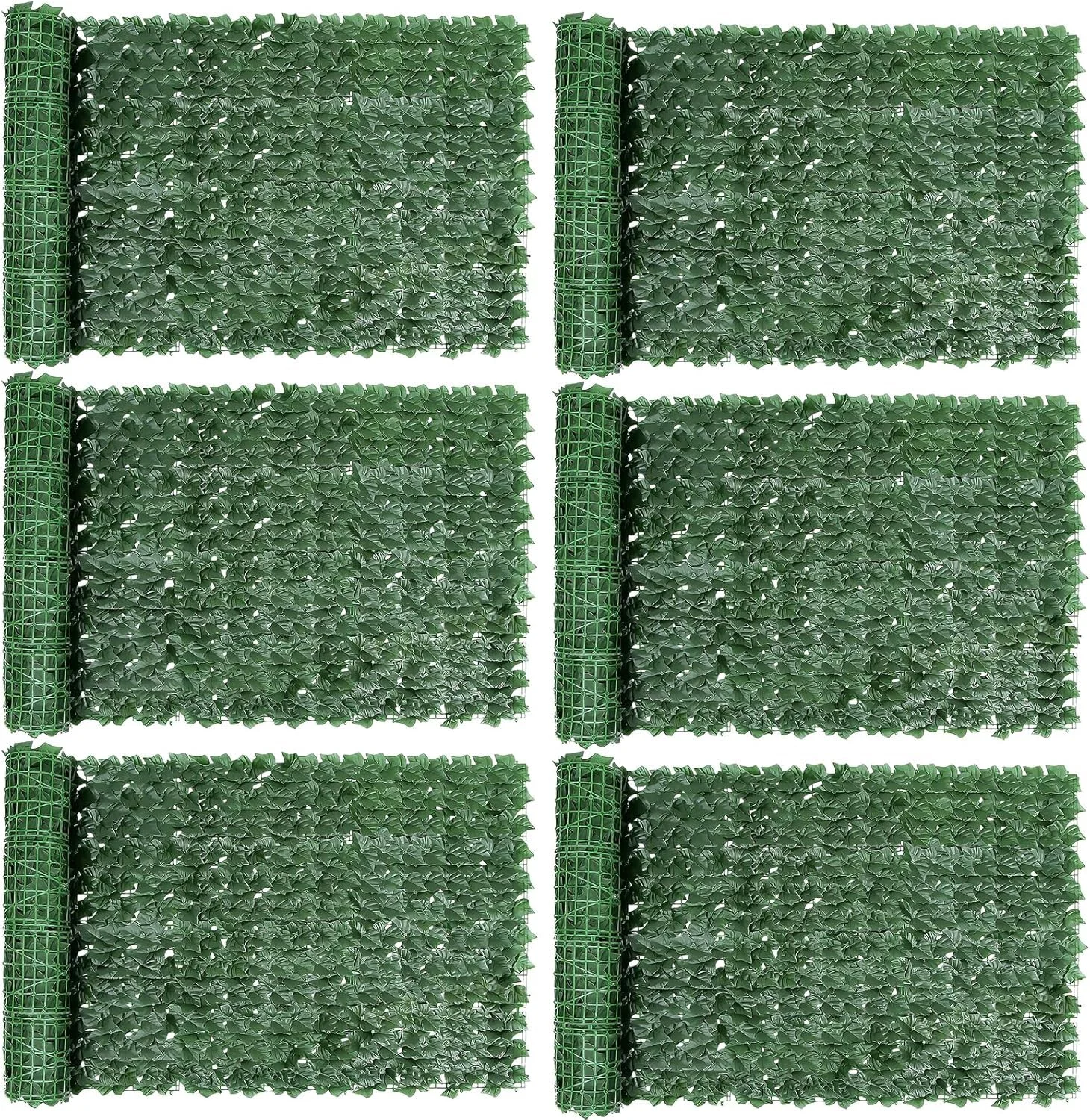 300x100cm Efeu Sichtschutz, Balkon Sichtschutz, Efeu Sichtschutz Outdoor | Sichtschutz Zaun Efeu, Sichtschutz Garten, Sichtschutz Kunstpflanzen, Künstliche Blätter Sichtschutz Wetterfest (6 Stuck)