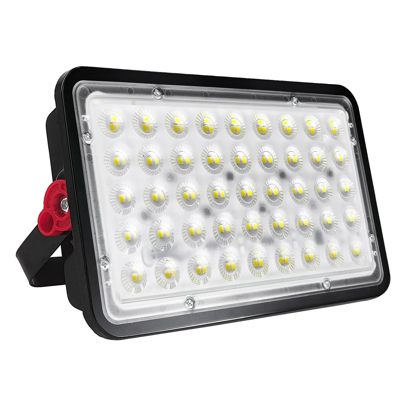 CREATESTAR LED Strahler Außen 100W, Baustrahler 10000LM Außenstrahler 6500K Kaltweiß Scheinwerfer IP66 Wasserdicht, LED Fluter für Lager, Garage, Sportplatz, Garten, Hof, Parkplatz