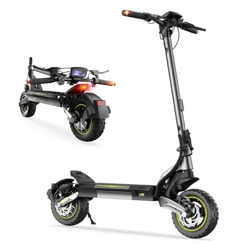 Elektroroller mit Straßenzulassung (ABE), 70KM Reichweite Offroad E Scooter mit Dual Federung,10 Zoll E Roller mit 150KG Tragkraft, LCD-Display, Faltbarer Elektro Roller für Erwachsene & Pendler