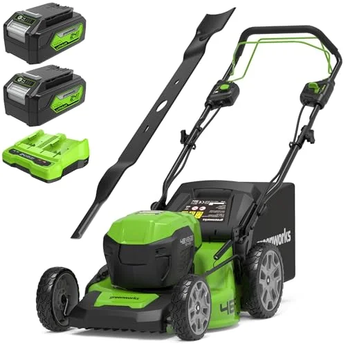 Auswahl an Gartengeräten von Greenworks