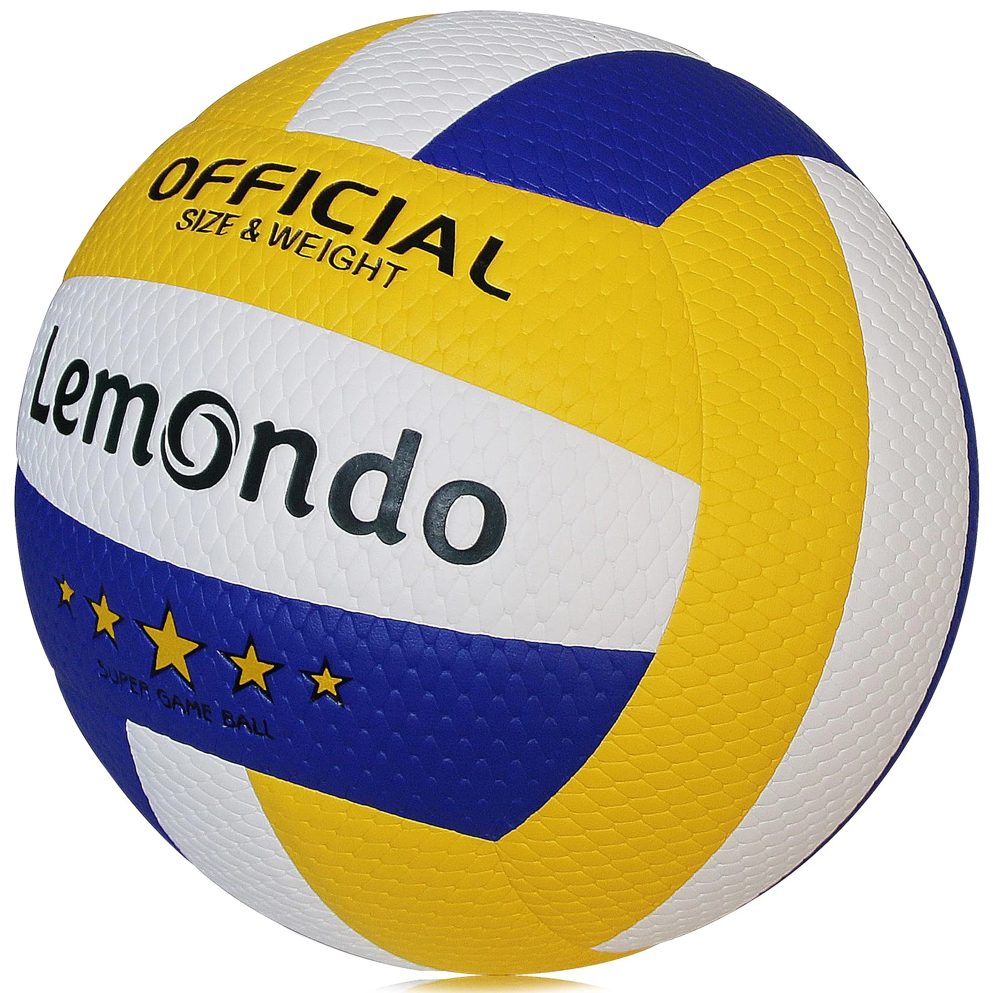 Lemondo Volleyball PU Weich Beachvolleyball Soft Wasserfest mit Pumpe Indoor Outdoor Wasserball Ball für Spiel Training Strand Bälle(mit Pumpe)
