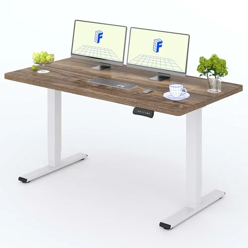 FLEXISPOT Höhenverstellbarer Schreibtisch mit 25 mm einteiliger Tischplatte, Elektrischer Schreibtisch mit Dual-Motor, 3-Fach Teleskop, 160 kg Tragkraft