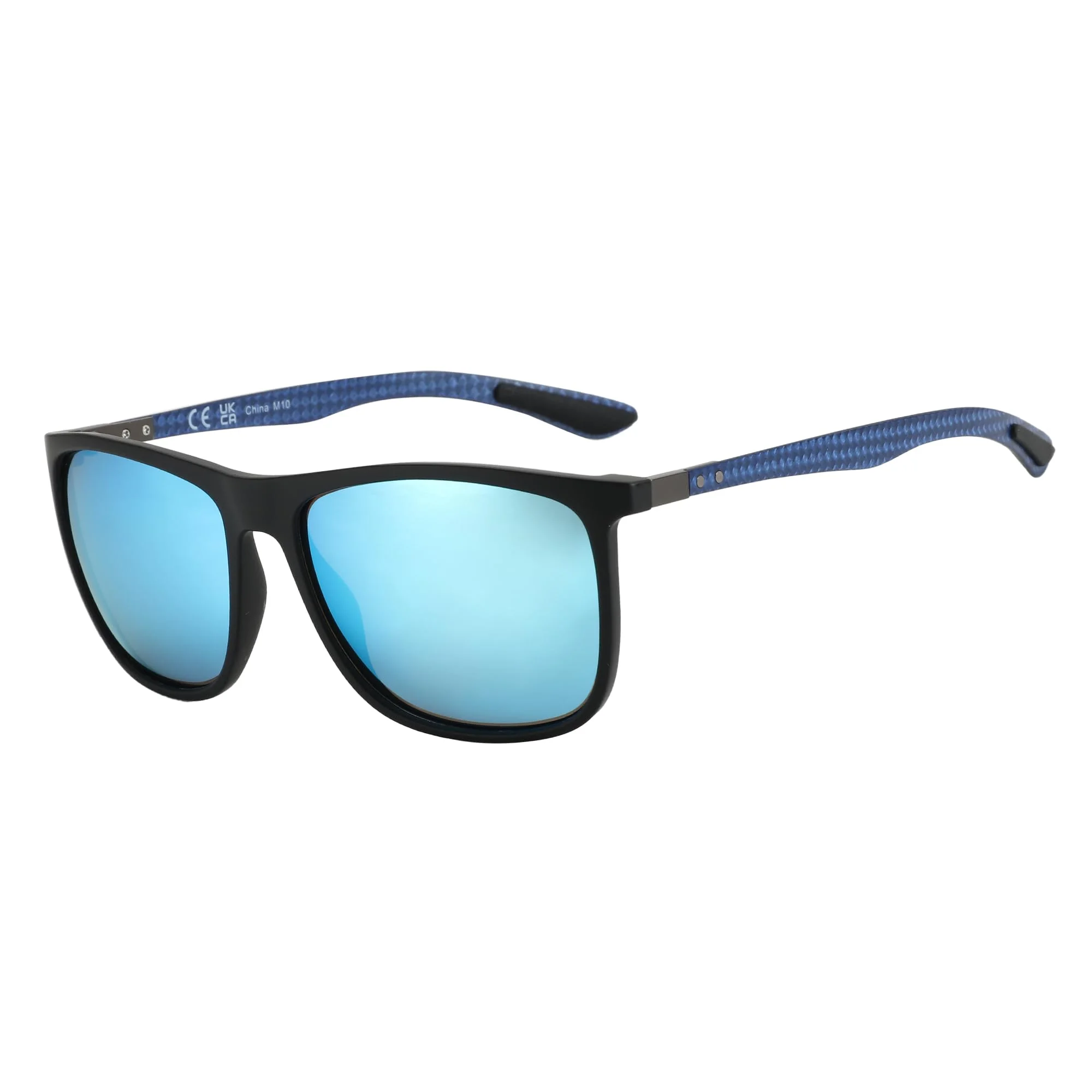 ZENOTTIC Polarisierte Sonnenbrille Herren Kohlefaser Bügel Quadratische Sonnenbrille Fahren Angeln Golf Sport UV400 Schutz