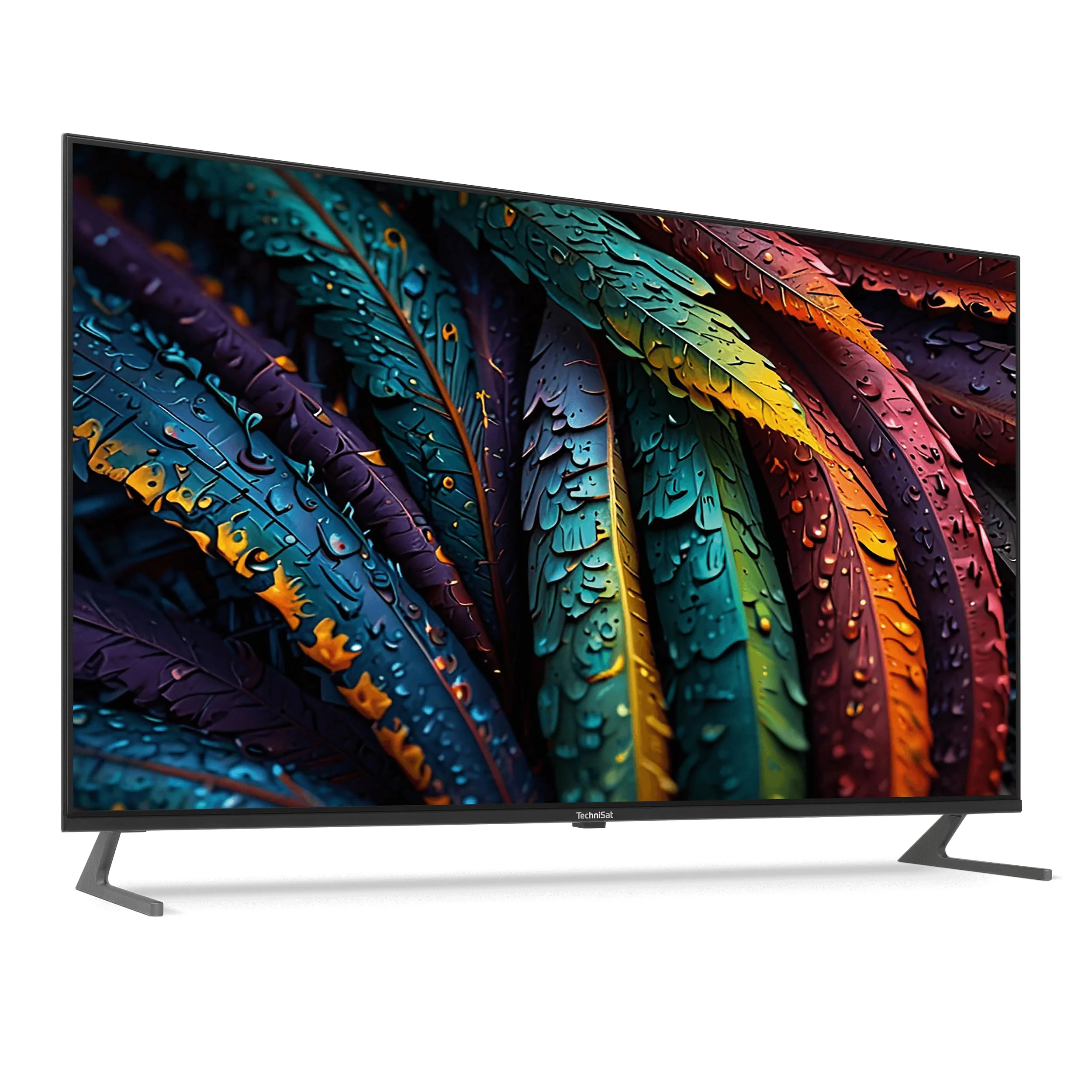 TechniSat TV 65 UHD - 65 Zoll/164 cm 4K/UHD Smart Fernseher | Triple Tuner, WLAN, Streaming Apps, Bluetooth, USB Recording, Timeshift, 2 x 10 Watt, Schwarz