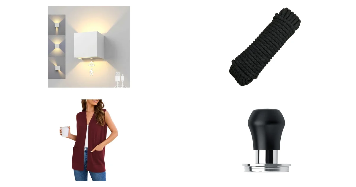 Top-Produkte Surpalig Wandleuchte Innen mit Bewegungsmelder und HAIY Seil 10mm