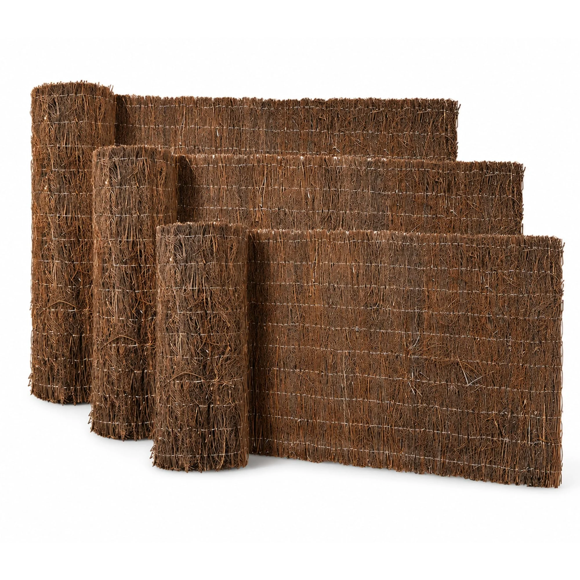 Floordirekt Heidekrautmatte 150 x 300 cm - Sichtschutz, Windfang & Dekoration für Garten, Balkon & Terrasse - Naturprodukt - wetterfeste Sichtschutzmatte, Sichtschutzzaun, Weidenmatte
