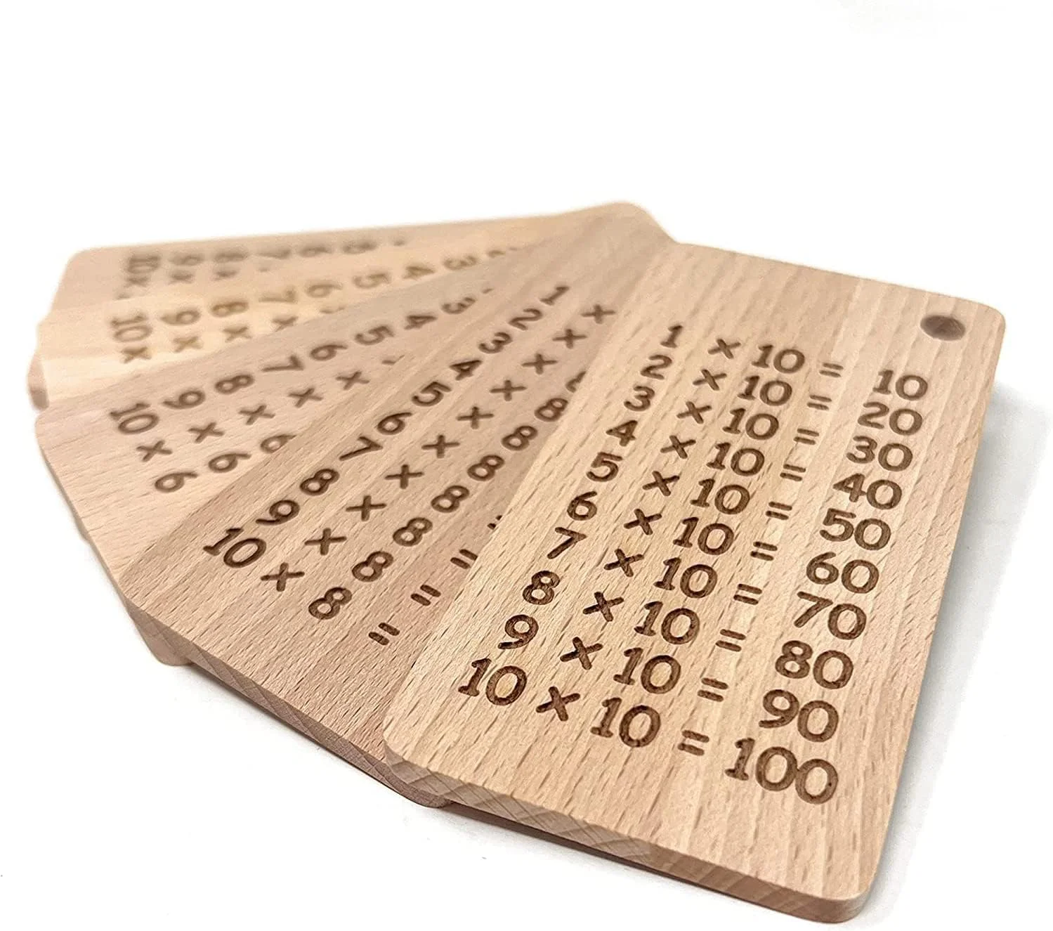 1x1 Lernkarten aus Holz - Lernhilfe für Schüler aus unbehandeltem Bucheholz