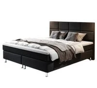 Boxspringbett ROTTERDAM PLUS mit Taschenfederkernmatratze, ca. 180 x 200 cm – Schwarz