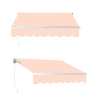 Gelenkarmmarkise mit Sonnenschutz aus Aluminium - Beige