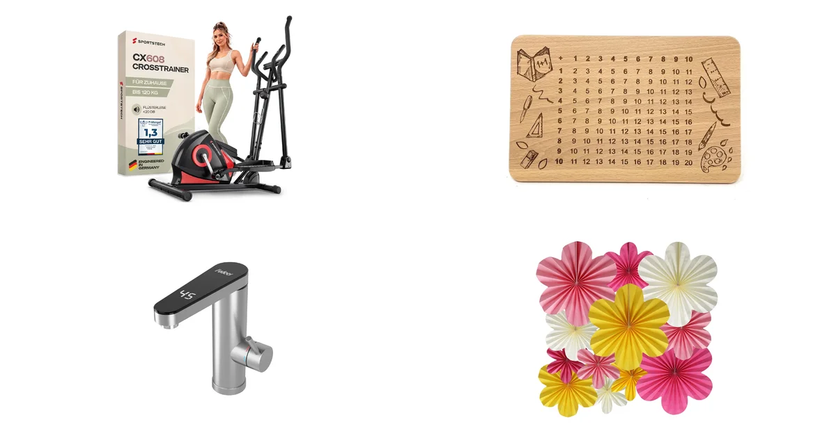 Sportstech CX608 Crosstrainer für Zuhause: leiser Ellipsentrainer am 04.08.2026