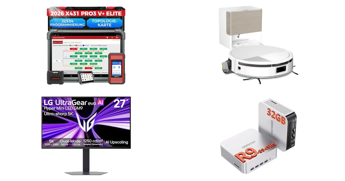 Heißeste Deals des Tages am 05.08.2026: LAUNCH X431 PRO3 V+ Elite & iRobot Sparpotenzial