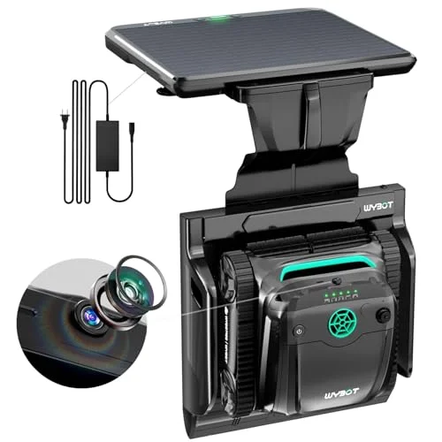WYBOT S2 Solar Vision Roboter-Poolreiniger, solarbetriebene Ladestation, automatisches Andocken und Aufladen, KI-Kamera und Schmutzsuche, Doppelfilter, verbesserte zeitgesteuerte Reinigung