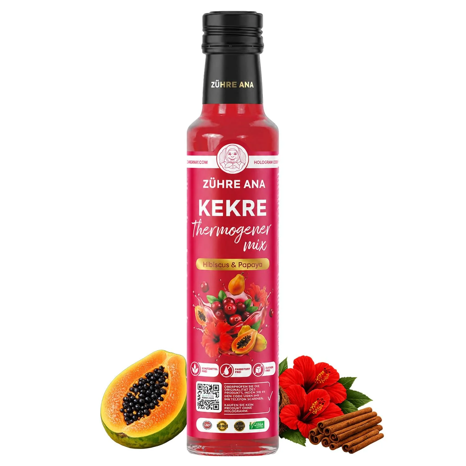 Zühre Ana Kekre Thermo Mix 250 ml – Getränkekonzentrat mit Pflanzenextrakten & Fruchtbestandteilen, mit L-Carnitin, mit Stevia gesüßt