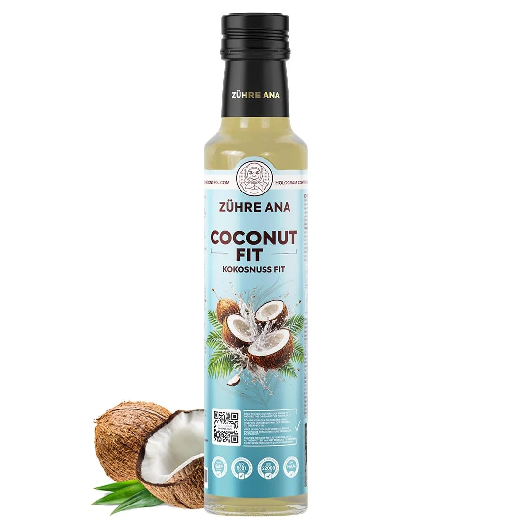 Zühre Ana Coconut Fit Getränk mit Kokosaroma – Tropischer Geschmack, vielseitig verwendbar, ideal für Getränke, Smoothies & Rezepte – 250 ml
