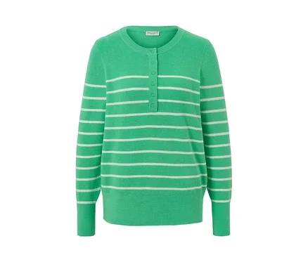 Gestreifter Feinstrickpullover