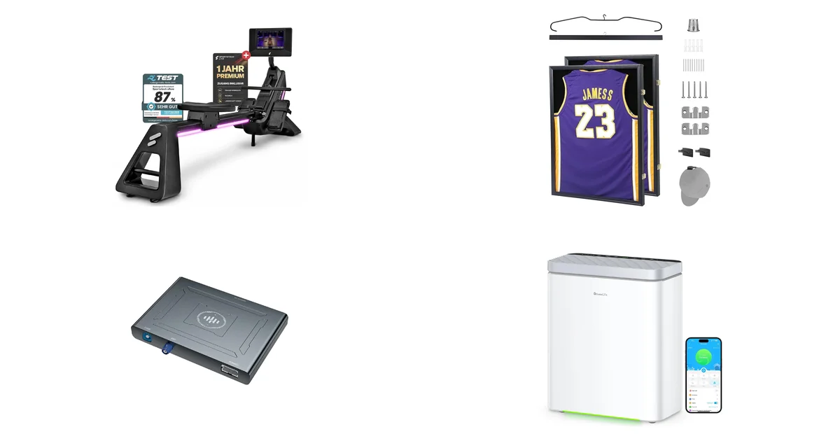Sportstech Premium Rudergerät für zuhause 10,1