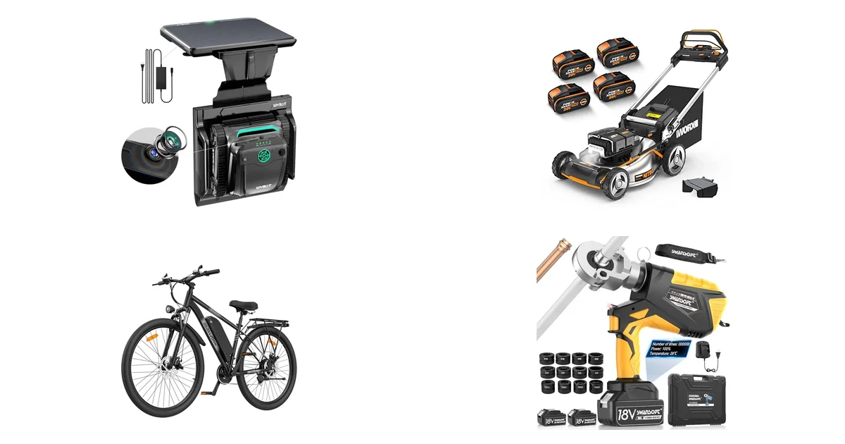 Amazon-Deals 06.08.2026: WYBOT S2 Solar Vision Roboter-Poolreiniger & WORX WG743E