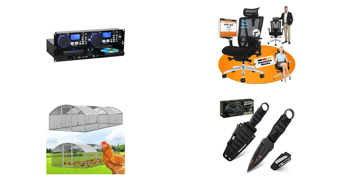 Top-Produkte Blitz: CDJ-230 Doppel DJ Player und ergonomischer Stuhl am 06.08.2026