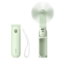 Jisulife Life8 Mini Handventilator 3in1 Powerbank LED Grün