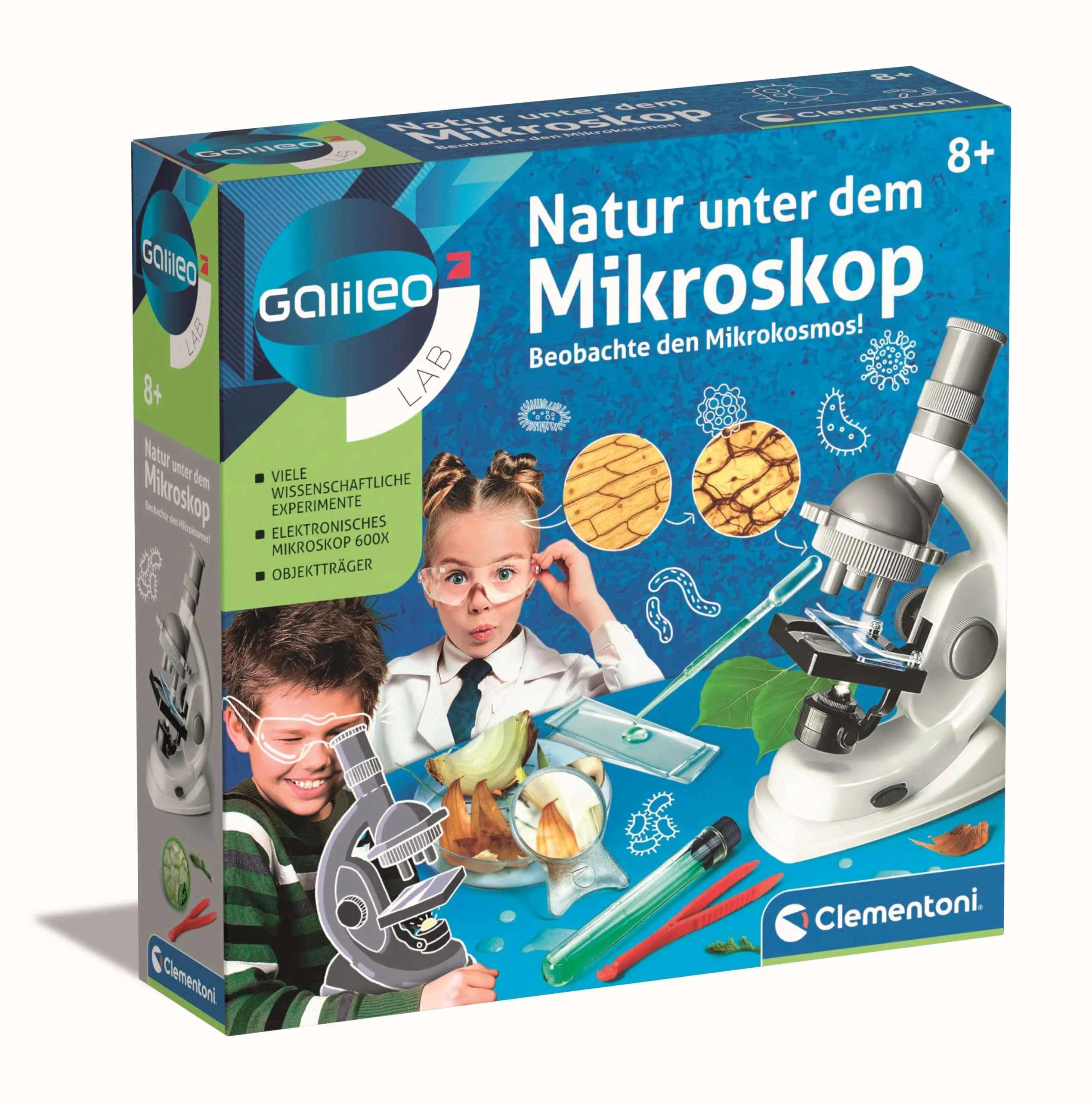 Clementoni Galileo Lab – Natur unter dem Mikroskop, Mikroskop für Kinder