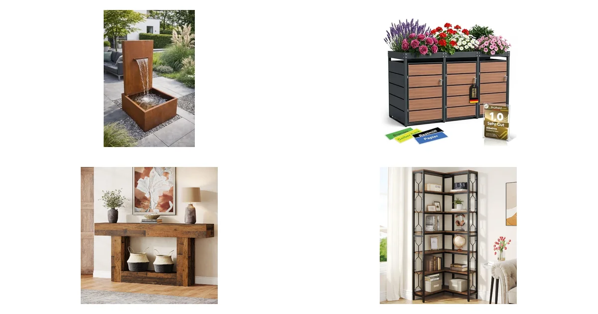 Amazon Deals am 07.08.2026: ESTEXO Gartenbrunnen und ALBATROS Müllboxen kräftig reduziert