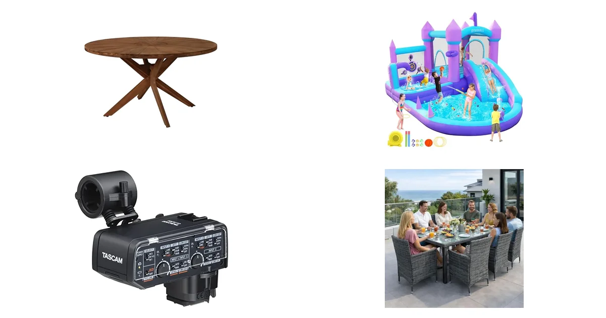 Amazon-Neuheiten 07.08.2026: Riess Ambiente und Gymmall Hüpfburg im Angebot