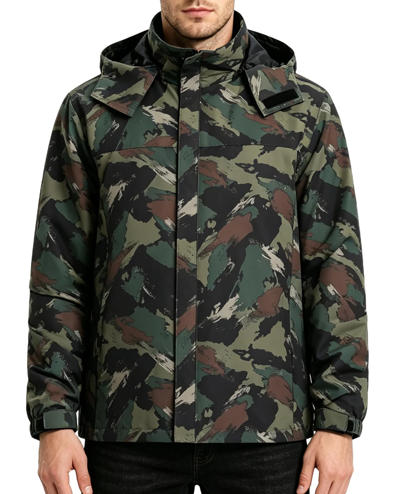 ACCNUO Regenjacke Herren Wasserdicht Atmungsaktiv Regenanzug Freizeitjacke Kapuze Regenjacke Geeignet für Wandern Bergsteigen Angeln und Jagen