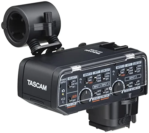 Tascam XLR-Mikrofonadapter Canon Kit für Spiegellose Kameras (CA-XLR2D-C)