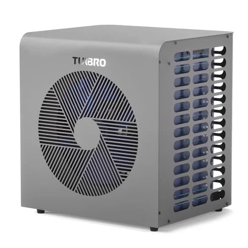 TURBRO Pool-Wärmepumpe, 6000W Inverter | Titan-Wärmetauscher, COP 9,38, Pools bis 20m³, IPX4, Timer, verlängerte Badesaison
