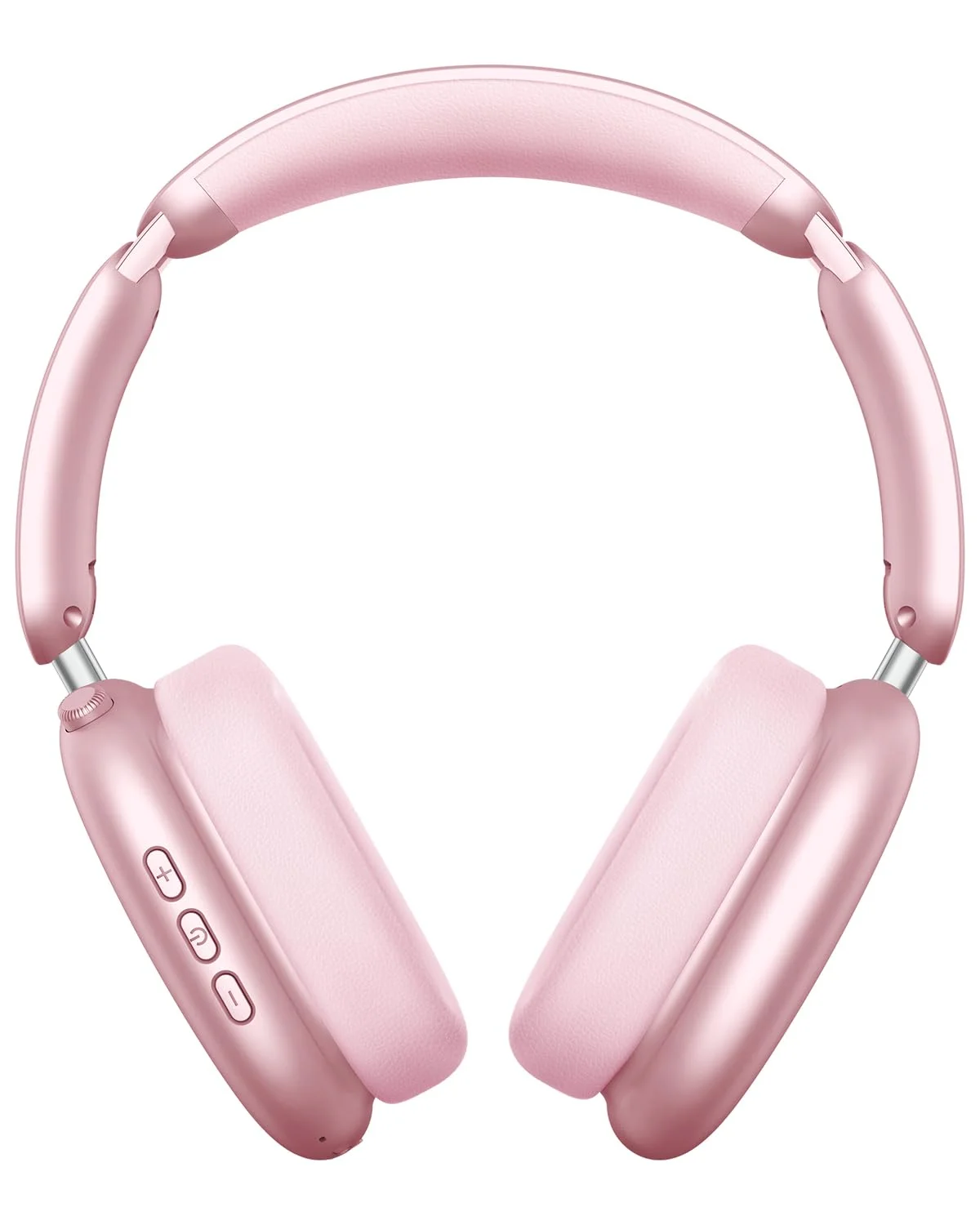 Wentronic Y02 Aktive Noise Cancelling Kopfhörer,60 Std.5 EQ-Musikmodi,Hi-Res-Audio,Tiefe Bässe,faltbares kabelloses Over-Ear-Bluetooth 5.4-Headset,atmungsaktive Leder-Ohrpolster (Rose)