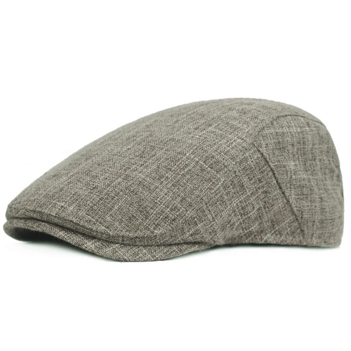KeepSa Herren Rein Hanf Flatcap Gatsby Ivy Irish Hat Newsboy Schirmmütze | Mehrere Größen, weiches Futter, gebogener Schirm, geeignet für Alltag Autofahren und Golf