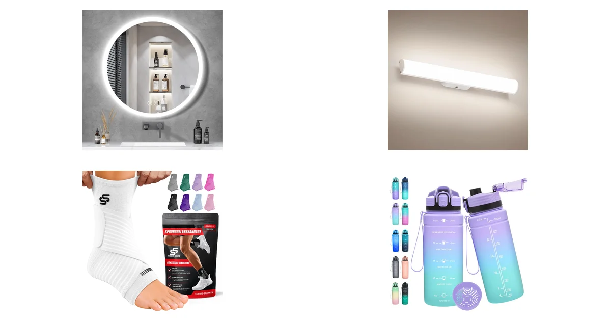 Badezimmer Spiegel Habison 70cm und Spiegellampe OOWOLF Blitzangebot 08.08.2026