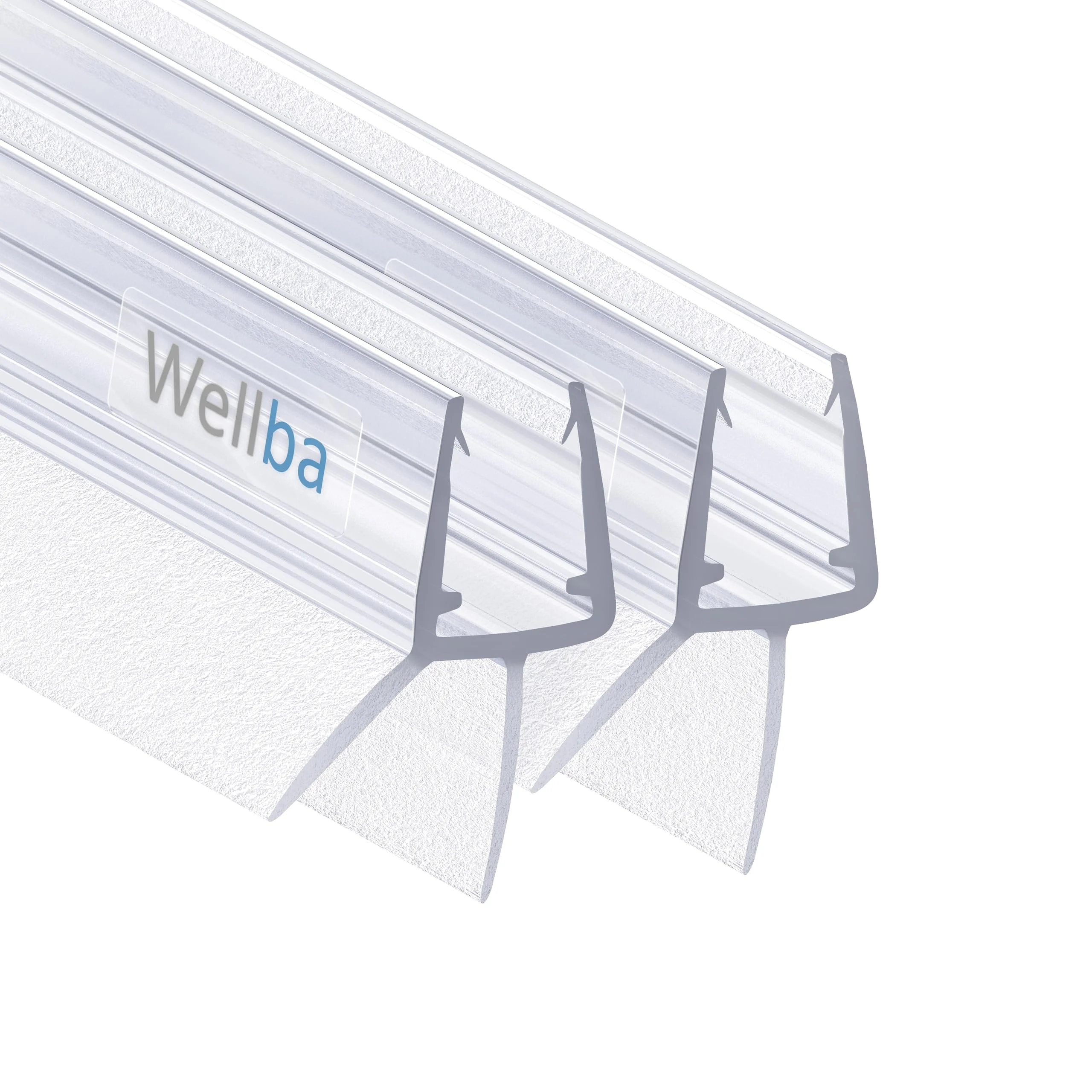 Wellba Premium Duschtür Dichtung (2x 60cm) für 6mm 7mm 8mm gerade Glastür Stärken - Wasserabweisende Duschdichtung oder Duschkabinen-Dichtung mit optimal angeordneten Gummilippen