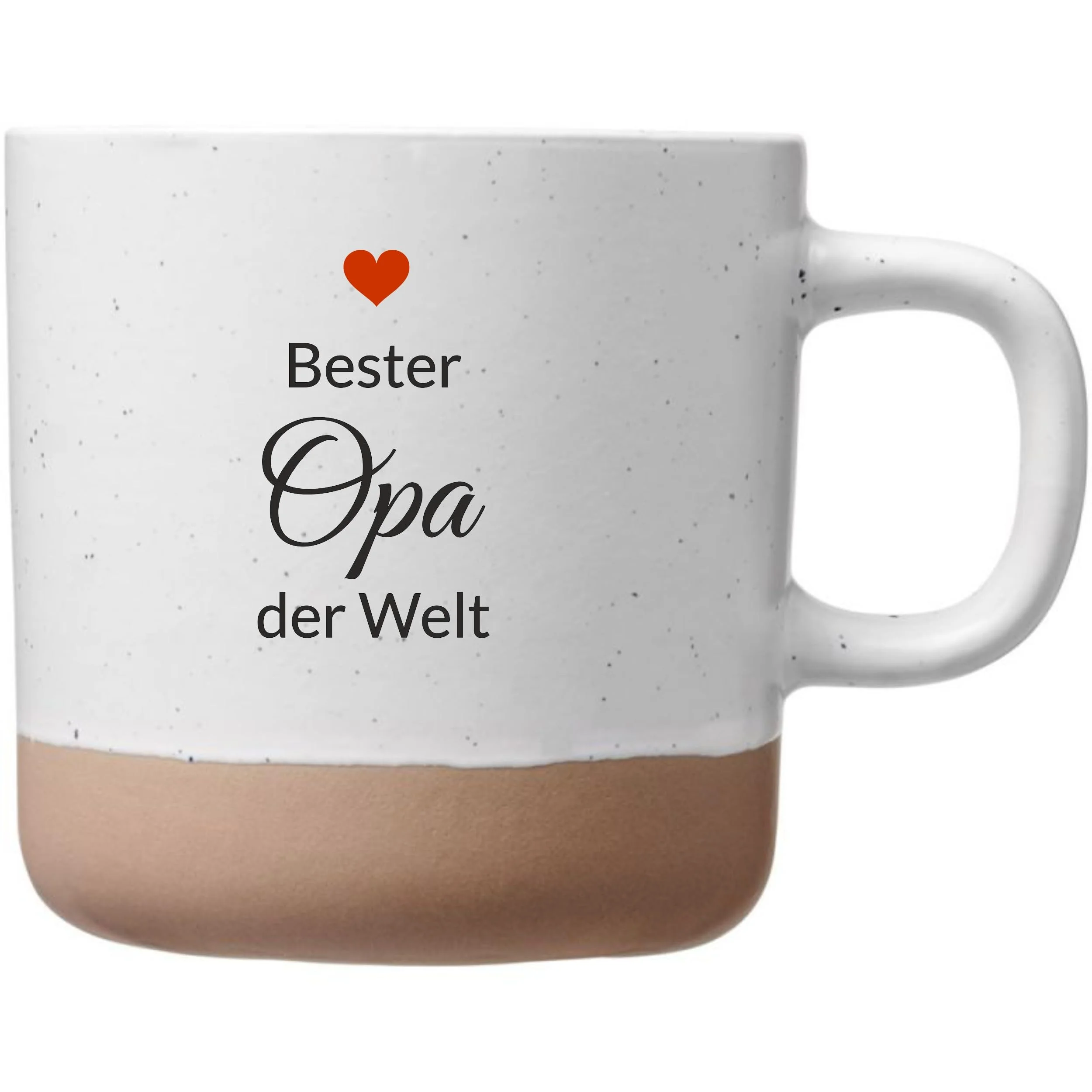 Laser Tattoo Beste Opa der Welt Keramik Kaffeetasse, Weiß, 360ml mit Herz-Design, Druck Spülmaschinenfest (OPA)