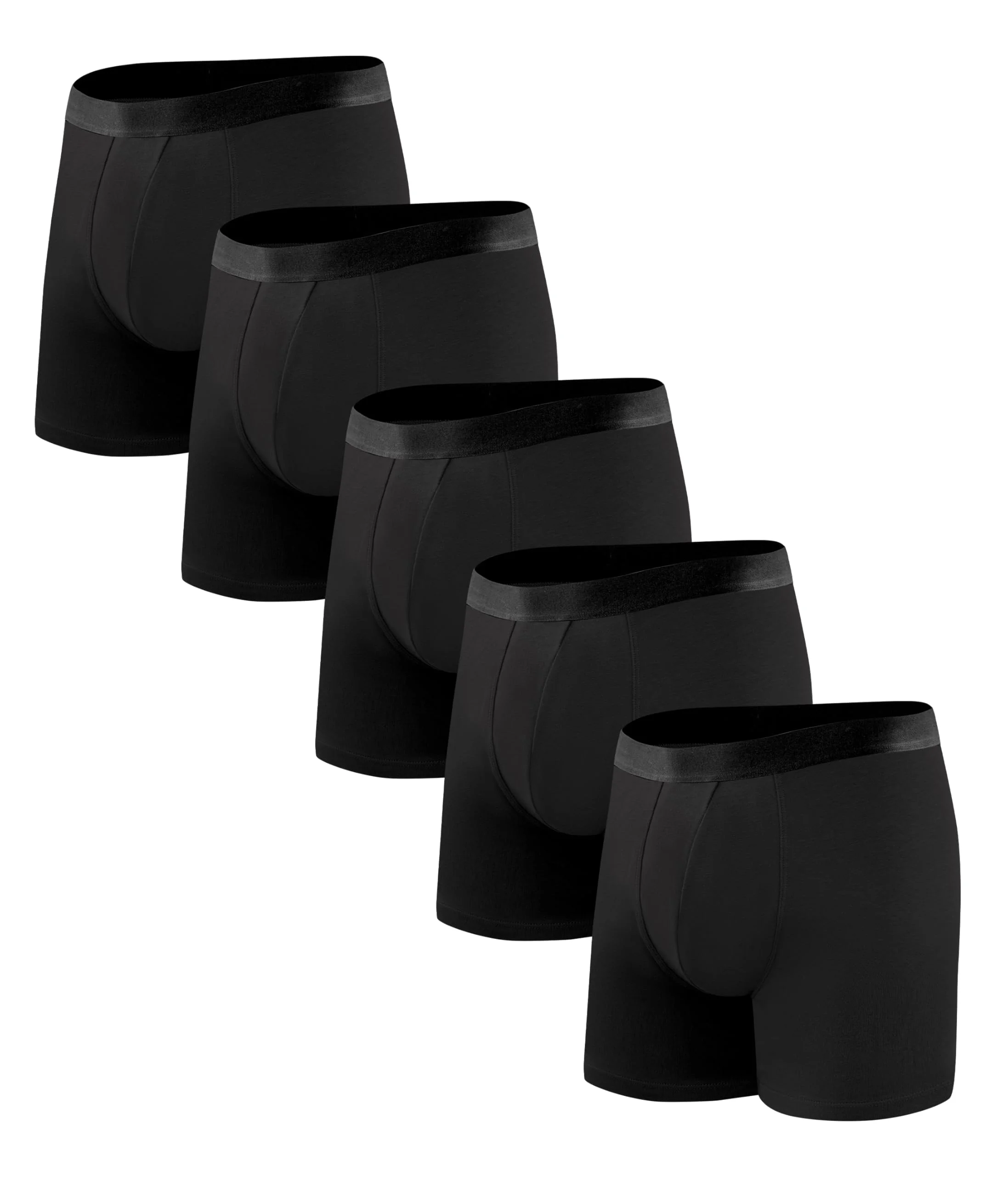 BEENIUBEE Inkontinenz Pants Männer 100ml Baumwolle,Waschbar Boxershorts Herren für Inkontinenz Unterwäsche mit Saugfähigkeit Pants,Wiederverwendbar Auslaufsichere Unterhosen 5er Pack Schwarz L
