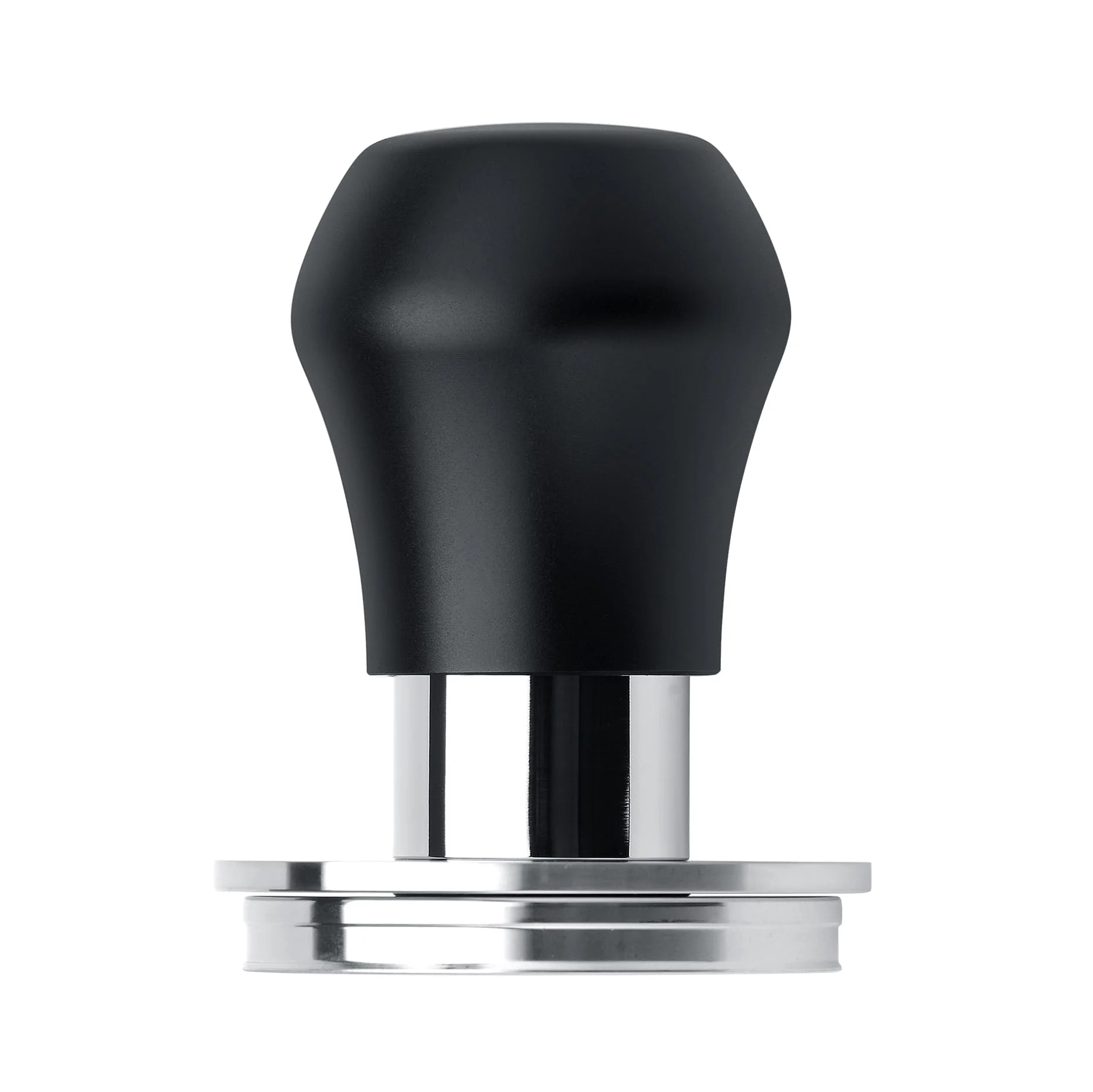 Normcore 53,3 mm Espresso-Stampfer V4.1 Mini, federbelasteter Kaffee mit Klick-Feedback, selbstnivellierender flacher Edelstahl-Baffle, kompatibel mit Breville Sage 54 mm Portafiltern, Schwarz